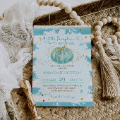 Pumpkin Blue Boy Baby shower Kaart