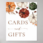 Pumpkin Boho Fall Cards and Gifts Sign Poster (Voorkant)
