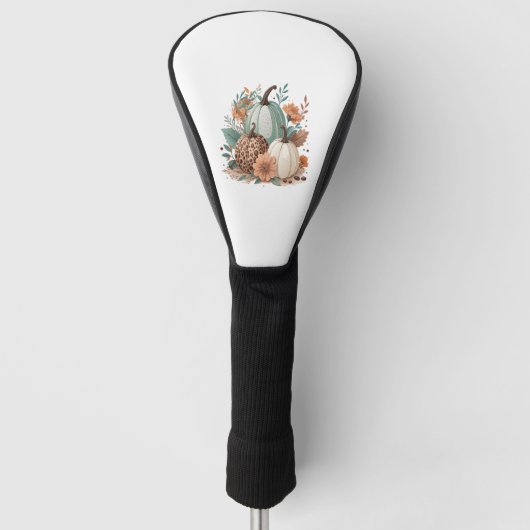Pumpkin Boho Floral Golfheadcover (Voorkant)