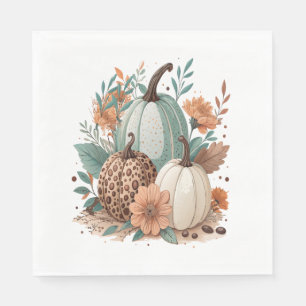 Pumpkin Boho Floral Servet