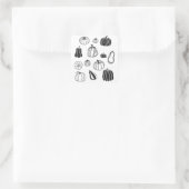 Pumpkin Botanisch Vierkante Sticker (Tas)
