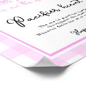 Pumpkin bow arch baby shower Pacifier hunt game Poster (Hoek)