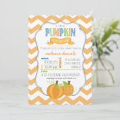 Pumpkin Boy Baby shower Uitnodiging (Staand voorkant)