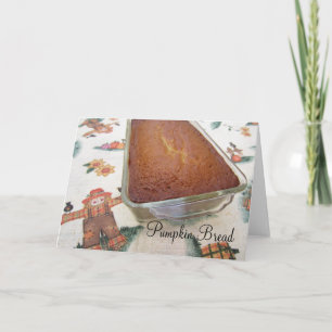 Pumpkin Bread Holiday Fresh Bked Recipe Feestdagen Kaart