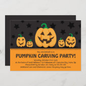 Pumpkin-carbiopuitnodiging Kaart (Voorkant / Achterkant)