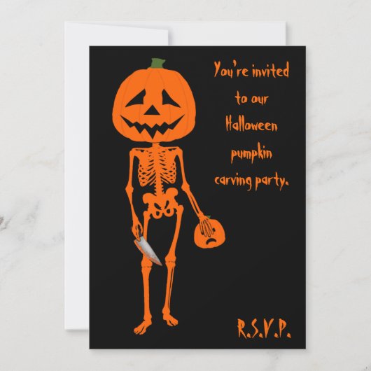 Pumpkin caring Halloween Kaart (Voorkant)