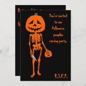 Pumpkin caring Halloween Kaart (Voorkant / Achterkant)