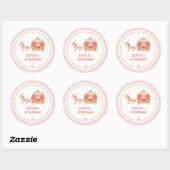 Pumpkin Carriage Birthday Party Favor Stickers (Vel)
