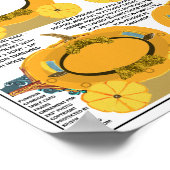 Pumpkin Carriage Thanksgiving Wedding Place Card Poster (Hoek)