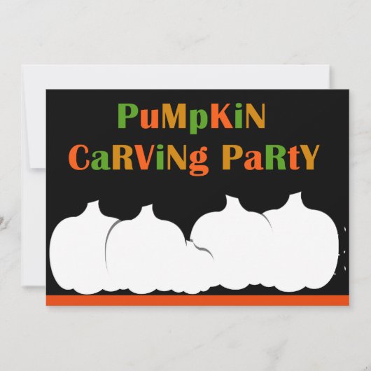 Pumpkin Carving Halloween Party uitnodiging (Voorkant)