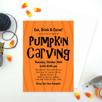 Pumpkin Carving Oranje en Black Halloween Party