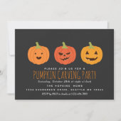 Pumpkin Carving Party Halloween Kaart (Voorkant)