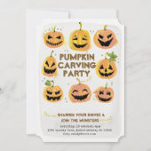 Pumpkin Carving Party-uitnodiging Kaart (Voorkant)