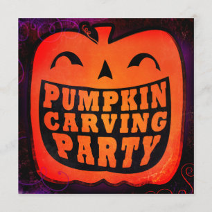 Pumpkin Carving Party-uitnodigingen Kaart