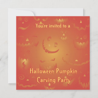 Pumpkin Carving Party-uitnodigingen Kaart
