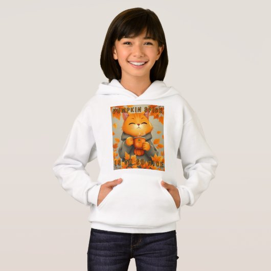 Pumpkin Cat and Dog Personalizable Girl's Hoodie (Devant entier)
