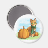 Pumpkin Cat Magneet (Voorkant / Achterkant)
