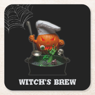 Pumpkin Chef Halloween Onderzetters – Spooky Cauld