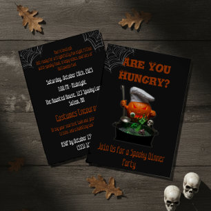 Pumpkin Chef Halloween - Spooky Dinner Theme Kaart