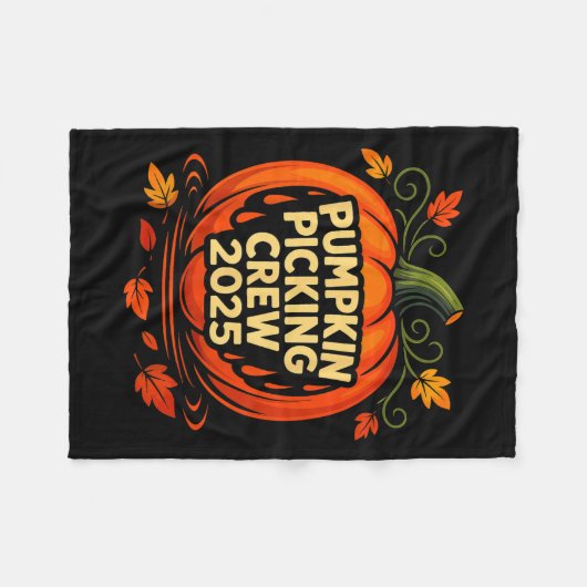 Pumpkin Cking Crew 2025 Halloween Pumpkin Crew Fleece Deken (Voorkant (Horizontaal))
