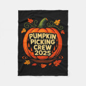 Pumpkin Cking Crew 2025 Halloween Pumpkin Crew Fleece Deken (Voorkant)