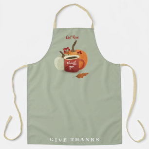 Pumpkin & Coffee Personalized Holiday Schort