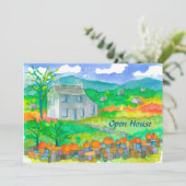 Pumpkin Cottage Herfst Open Huis Uitnodiging (Staand voorkant)