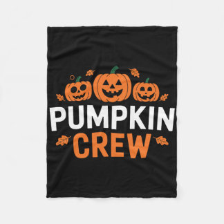 Pumpkin Crew Grappig Matching Pumpkin Patch Famili Fleece Deken