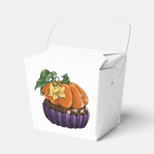 Pumpkin Cupcake Bedankdoosjes (Voorkant Zijde)