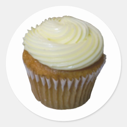Pumpkin Cupcake Ronde Sticker (Voorkant)