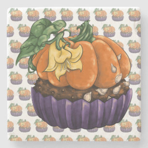 Pumpkin Cupcake Stenen Onderzetter