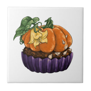Pumpkin Cupcake Tegeltje