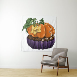 Pumpkin Cupcake Wandkleed