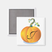 Pumpkin Design Monogram J Magneet (Voorkant / Achterkant)