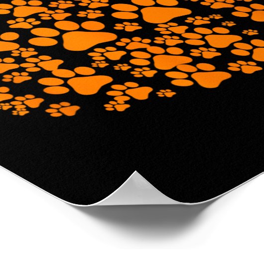 Pumpkin Dog Cat Paw Print Halloween Pet Lover (Hoek)