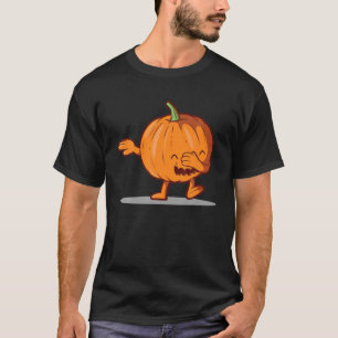 Pumpkin Doing Dabbing Dance Dab Funny Halloween T-shirt