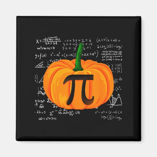 Pumpkin E Math Funny Halloween Thanksgiving Day Magneet (Voorkant)