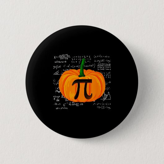 Pumpkin E Math Funny Halloween Thanksgiving Day Ronde Button 5,7 Cm (Voorkant)