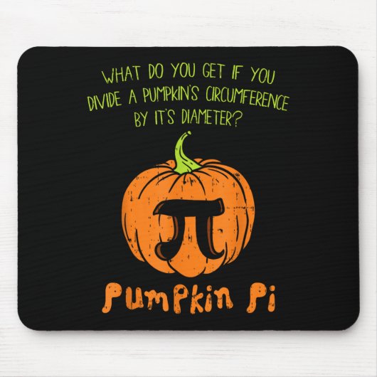 Pumpkin E Math Shirt Funny Halloween Thanksgiving Muismat (Voorkant)