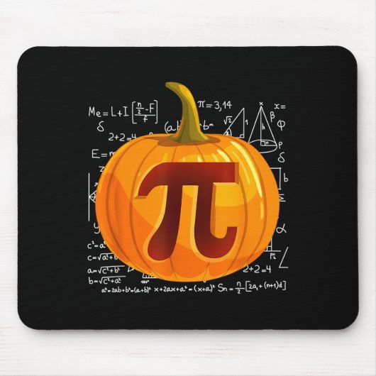 Pumpkin E Math Shirt Funny Halloween Thanksgiving Muismat (Voorkant)