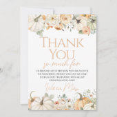 Pumpkin eerste verjaardag bedankkaart kaart (Voorkant)