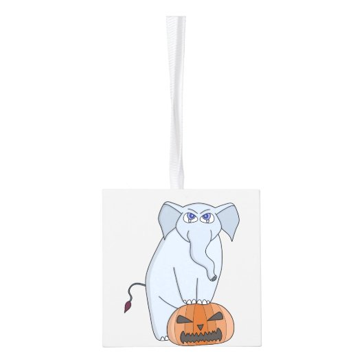 Pumpkin Elephant Kubus Ornament (Links)