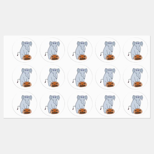 Pumpkin Elephant Labels (Vel)