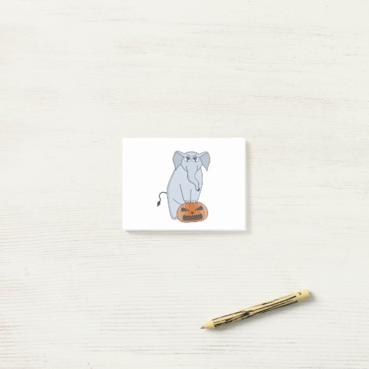 Pumpkin Elephant Post-it® Notes (Op bureau)