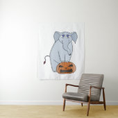 Pumpkin Elephant Wandkleed (In situ)