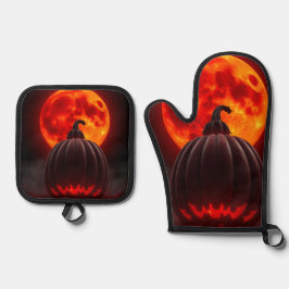 Pumpkin Emperor Eclipse Halloween Mitt Set