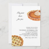 Pumpkin en Apple Pie Thanksgiving Dinner Party Kaart (Voorkant)