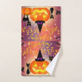 Pumpkin en Black Cats Bathroom Towel Set Bad Handdoek (Handdoek)