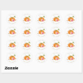 Pumpkin Envelope sticker Baby shower Floral (Vel)
