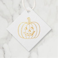 Pumpkin Face Gold Foil Halloween